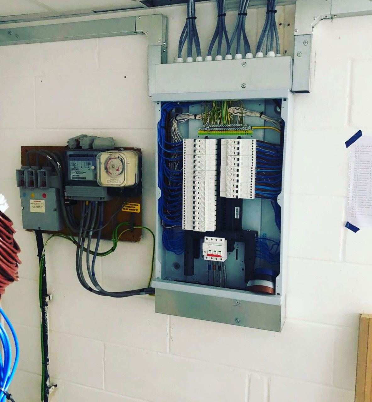 Industrial unit electrical panel