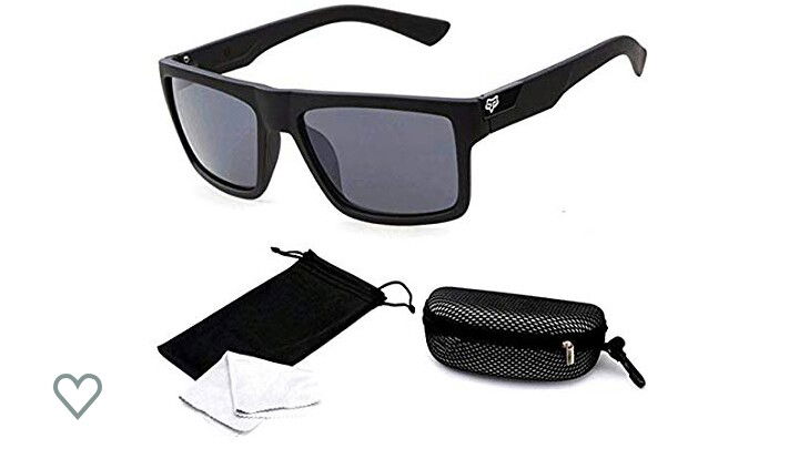 Classic Fashion Square Sunglasses Men Fox Goggle Eyewear UV400- Dark Grey / AED:35.99