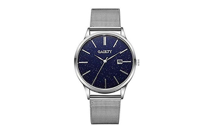 Eslan Fashion Casual Starry Sky Simple Calendar Business Net With Strap Men's Watch / AED:18.14