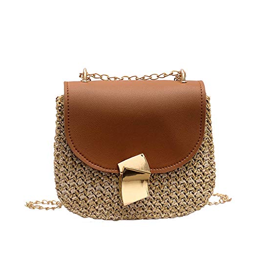 Sunbona (TM) Messenger Bags Totes For Women's Shaped Lock Fashion Wild Handbag Organizer Shoulder Bag (Brown) / AED:14.25