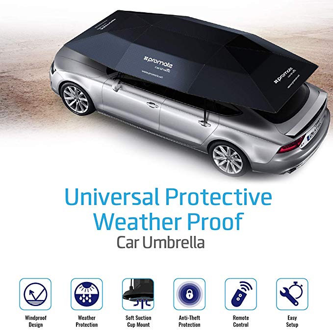 Promate Car Cover, Automatic Folded Umbrella Shelter 4 x 2.1 Meters with Remote Control, Portable Auto Protection Car Hood, CarShade / AED:599.00