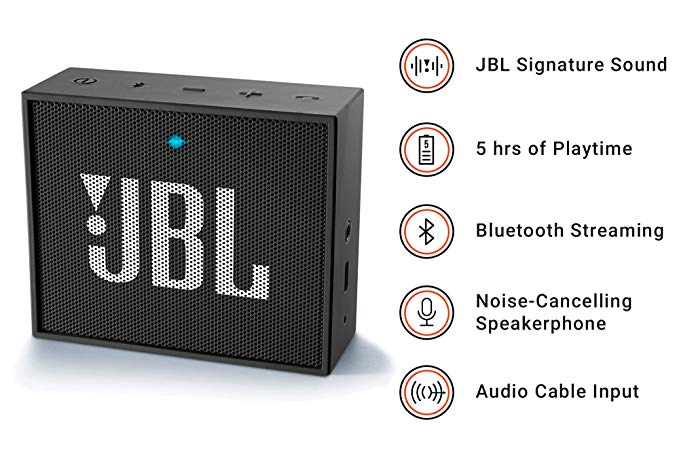 JBL Go Portable Bluetooth Speaker - Black, JBLGoblk / AED:56.00