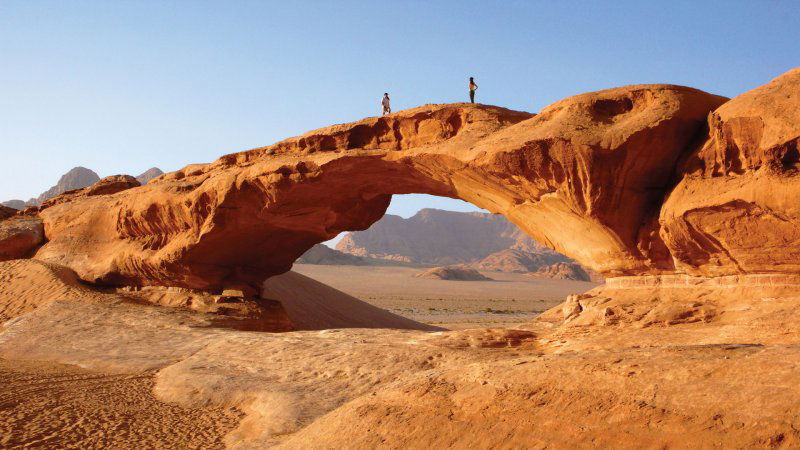 Wadi Rum Valley of the sand under the moon