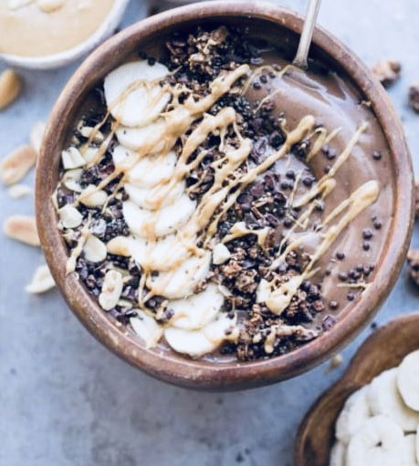 Chocolate Peanut Butter Banana Bowl