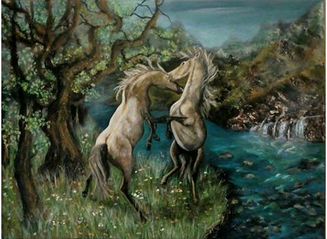 Un baiser sous les arbres