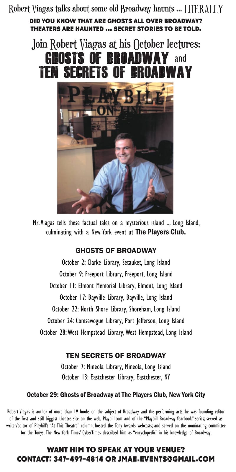 OCTOBER 2019 - LECTURES