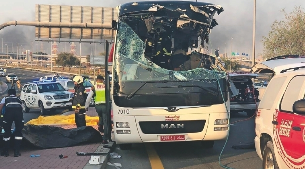 Direction to hang on a condition of a car accident in Dubai,