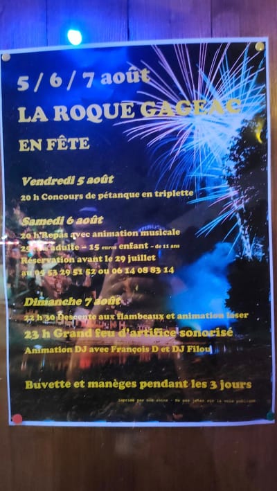 Sécurisation de la fête patronale de Laroque Gageac (24)
