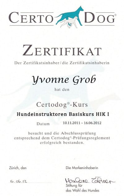 Hundeinstruktor HIK 1