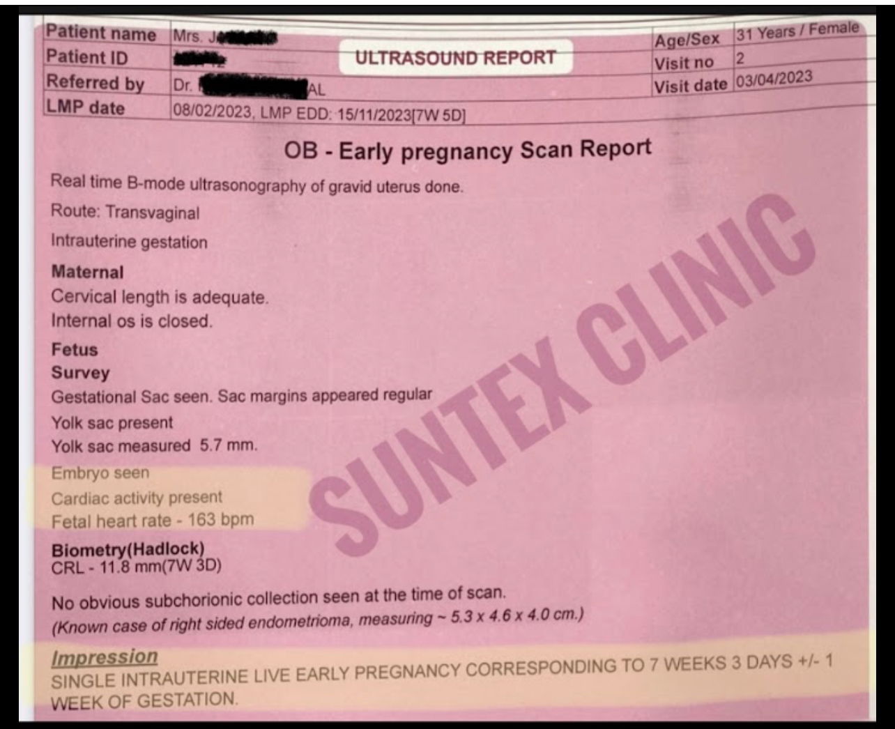 Ultrasound level-1 (after pregnancy)