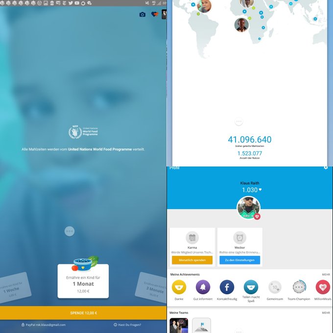 share the meal als App zum teilen von Speisen, share the meal as App for share the food