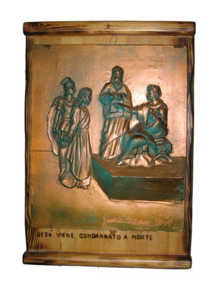 2009.'' via crucis'' terracotta,b cm 30x40