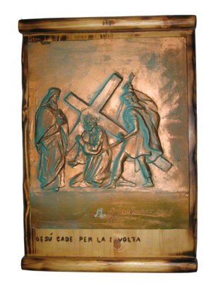 2009.'' via crucis'' terracotta,b cm 30x40