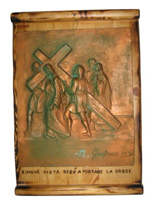 2009.'' via crucis'' terracotta,b cm 30x40