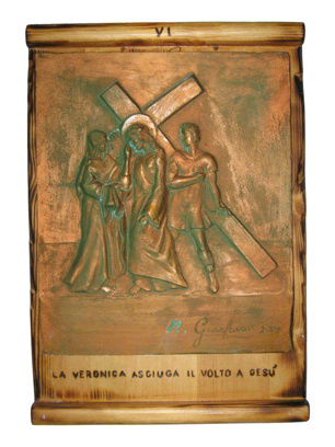 2009.'' via crucis'' terracotta,b cm 30x40