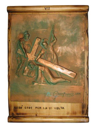 2009.'' via crucis'' terracotta,b cm 30x40