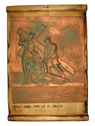 2009.'' via crucis'' terracotta,b cm 30x40