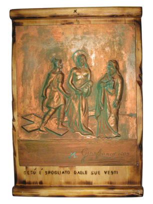 2009.'' via crucis'' terracotta,b cm 30x40
