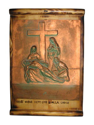2009.'' via crucis'' terracotta,b cm 30x40
