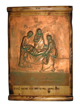 2009.'' via crucis'' terracotta,b cm 30x40