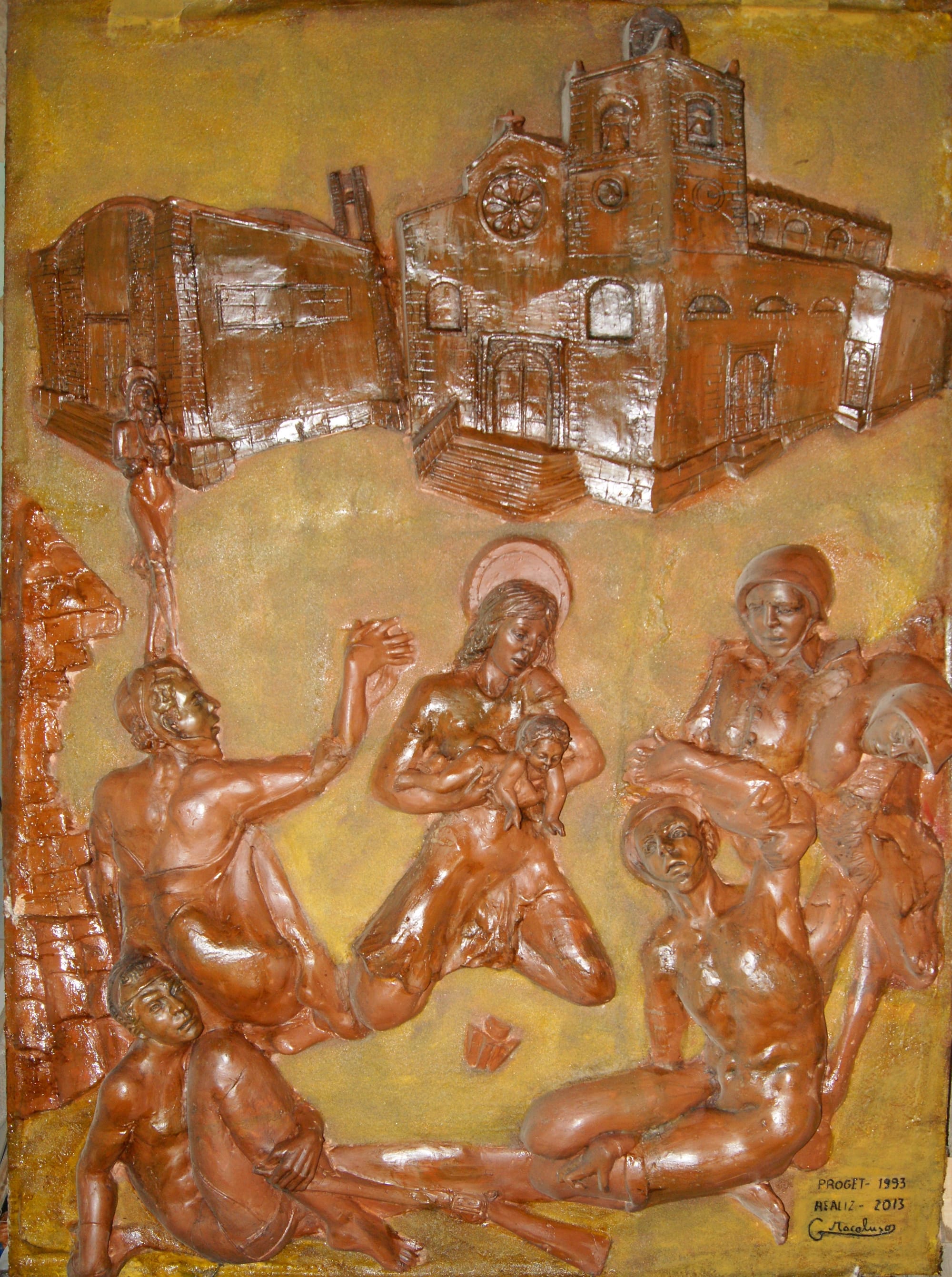 2013. ''Miracolo del 43'' terracotta        b cm 2125x160