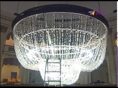 "Зимний театр",  капитальный ремонт главной люстры театра