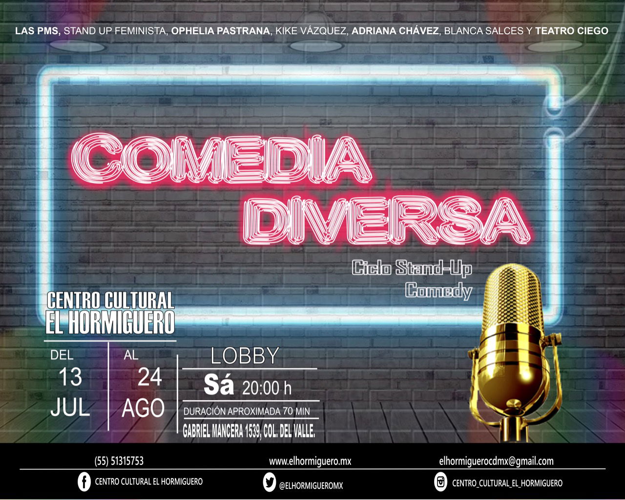 Ciclo de Stand Up Comedy - Comedia Diversa