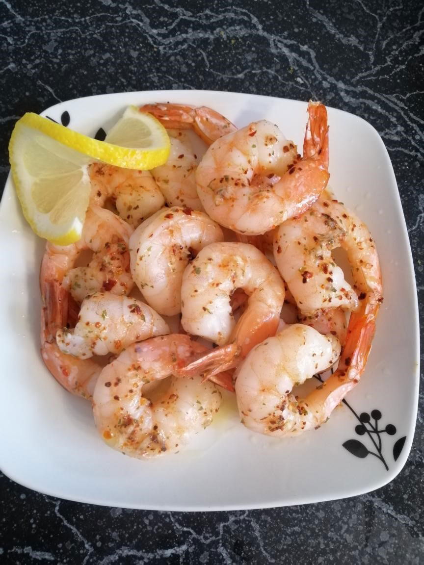 Chilli and garlic prawns