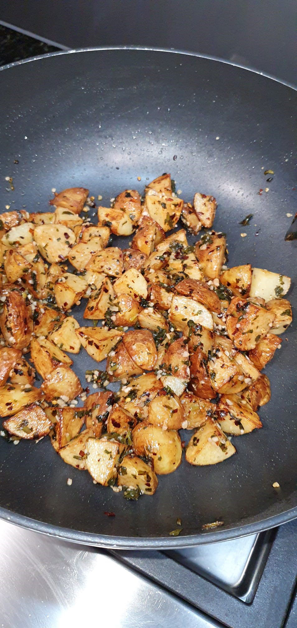 Spicy, Tangy Lebanese Style Potatoes - "Batata Harra"