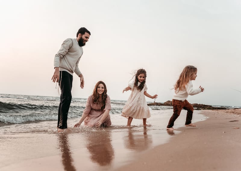 צילומי משפחה בים | צילומי הריון בים | צילומי גיל שנה בים