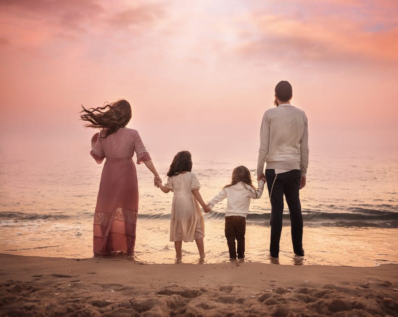 צילומי משפחה בים | צילומי הריון בים | צילומי גיל שנה בים