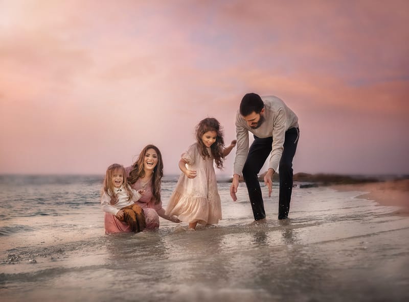 צילומי משפחה בים | צילומי הריון בים | צילומי גיל שנה בים