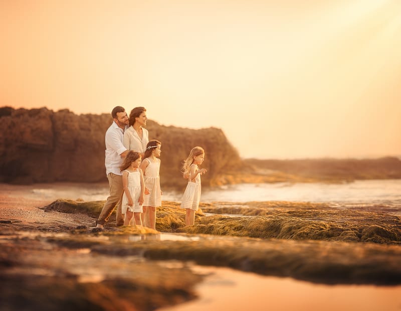 צילומי משפחה בים | צילומי הריון בים | צילומי גיל שנה בים