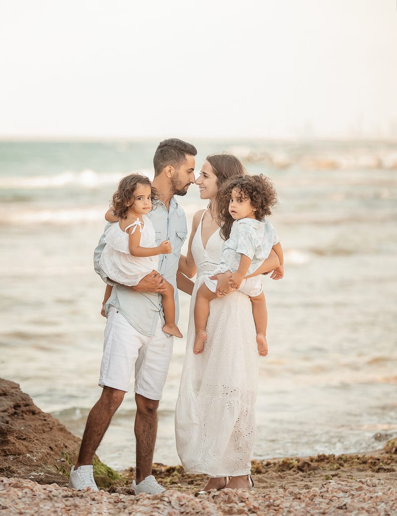 צילומי משפחה בים | צילומי הריון בים | צילומי גיל שנה בים