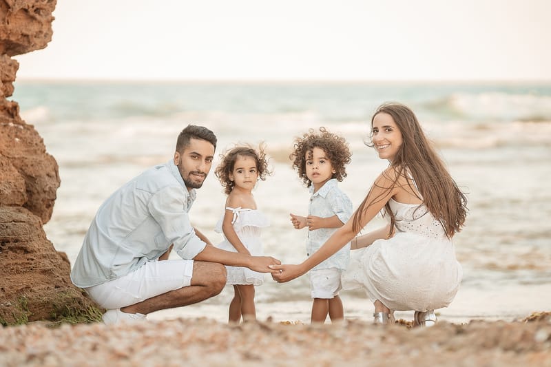 צילומי משפחה בים | צילומי הריון בים | צילומי גיל שנה בים