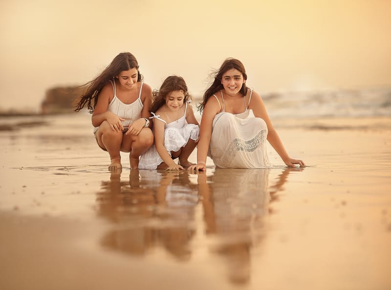 צילומי משפחה בים | צילומי הריון בים | צילומי גיל שנה בים