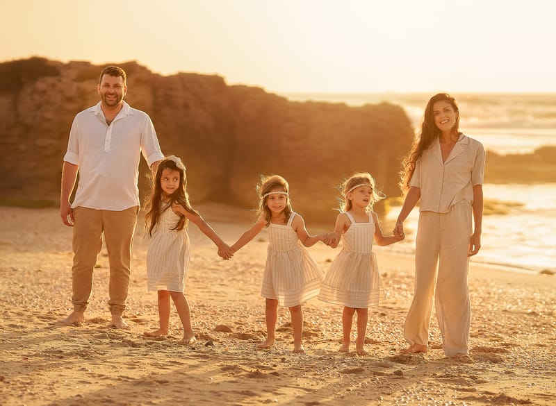 צילומי משפחה בים | צילומי הריון בים | צילומי גיל שנה בים