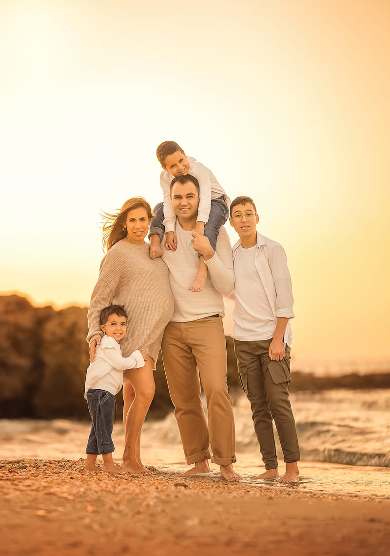 צילומי משפחה בים | צילומי הריון בים | צילומי גיל שנה בים