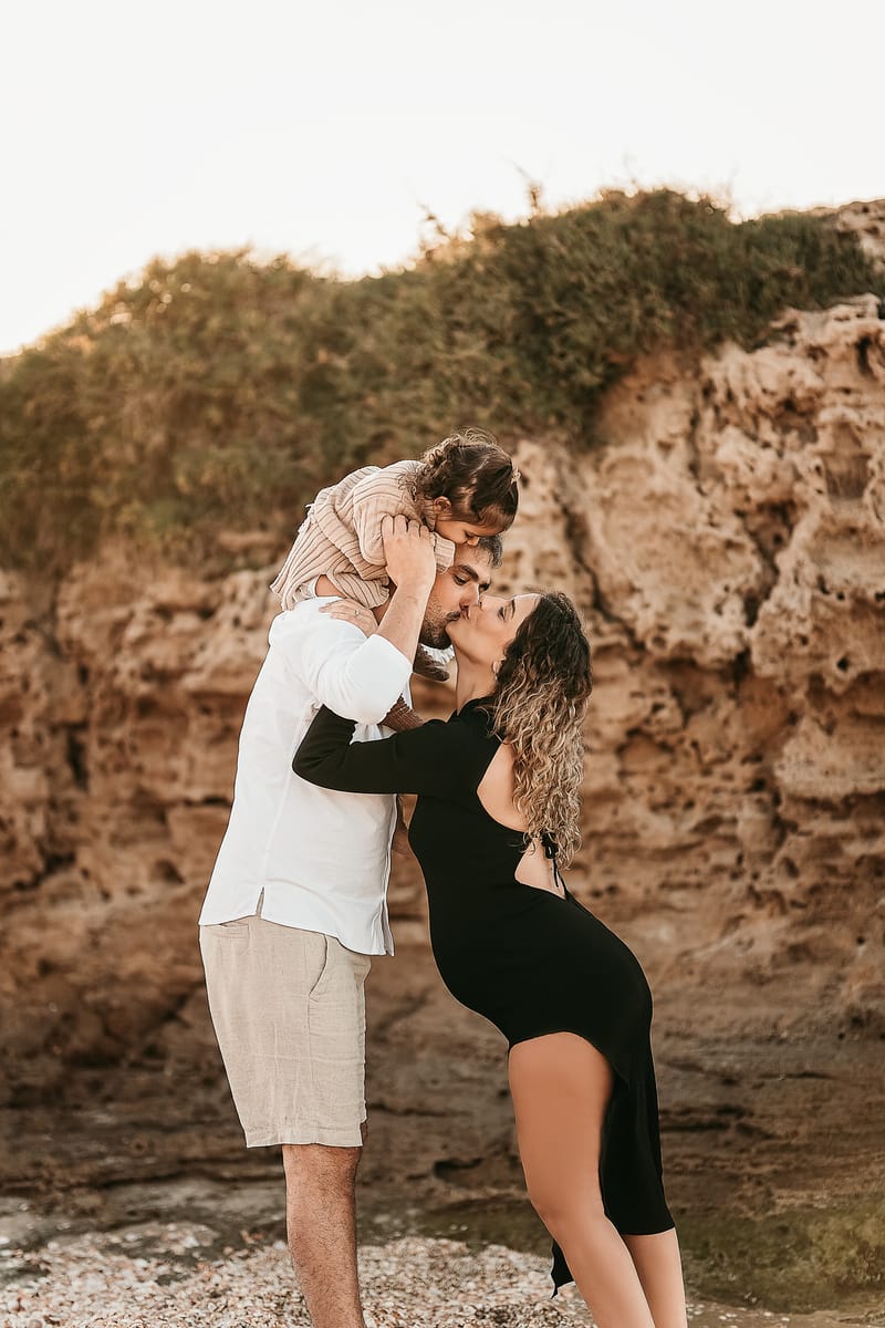 צילומי משפחה בים | צילומי הריון בים | צילומי גיל שנה בים