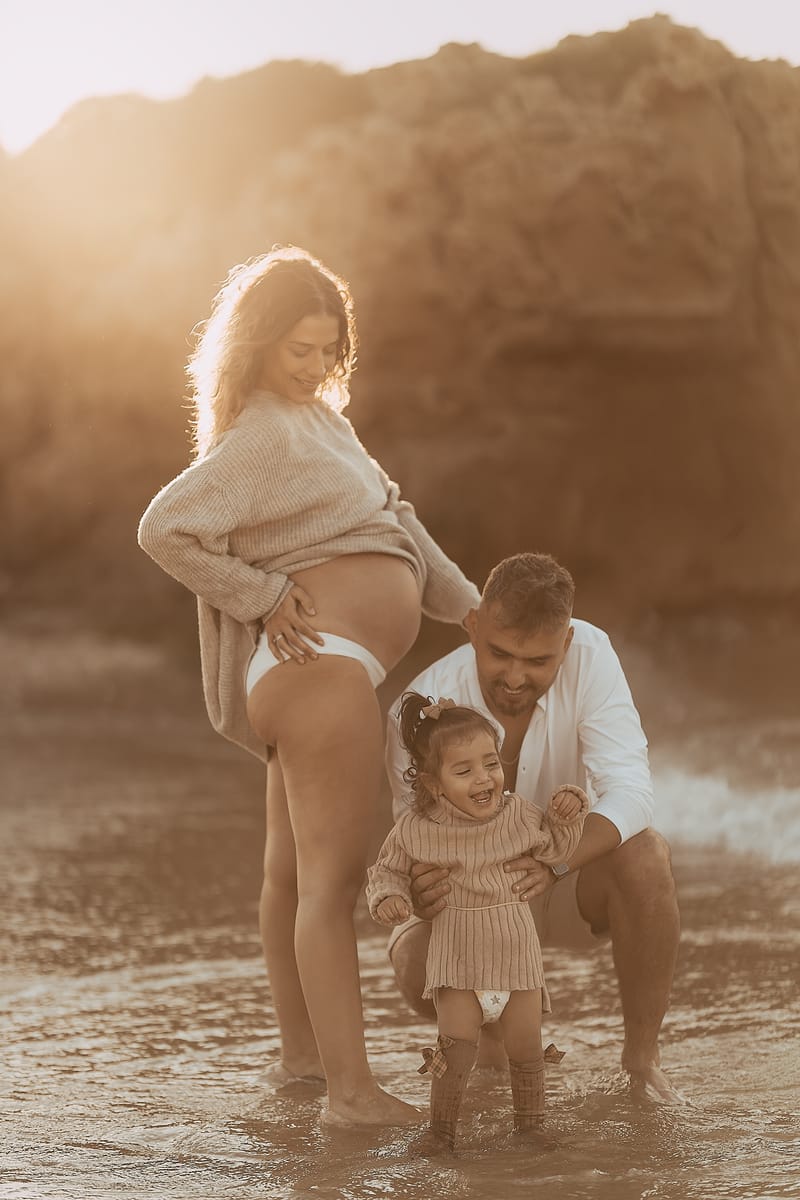 צילומי משפחה בים | צילומי הריון בים | צילומי גיל שנה בים