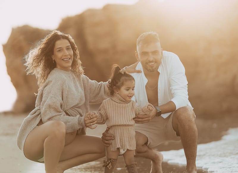 צילומי משפחה בים | צילומי הריון בים | צילומי גיל שנה בים