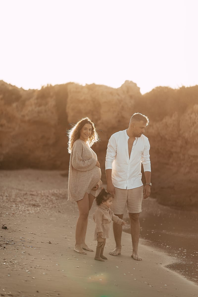 צילומי משפחה בים | צילומי הריון בים | צילומי גיל שנה בים