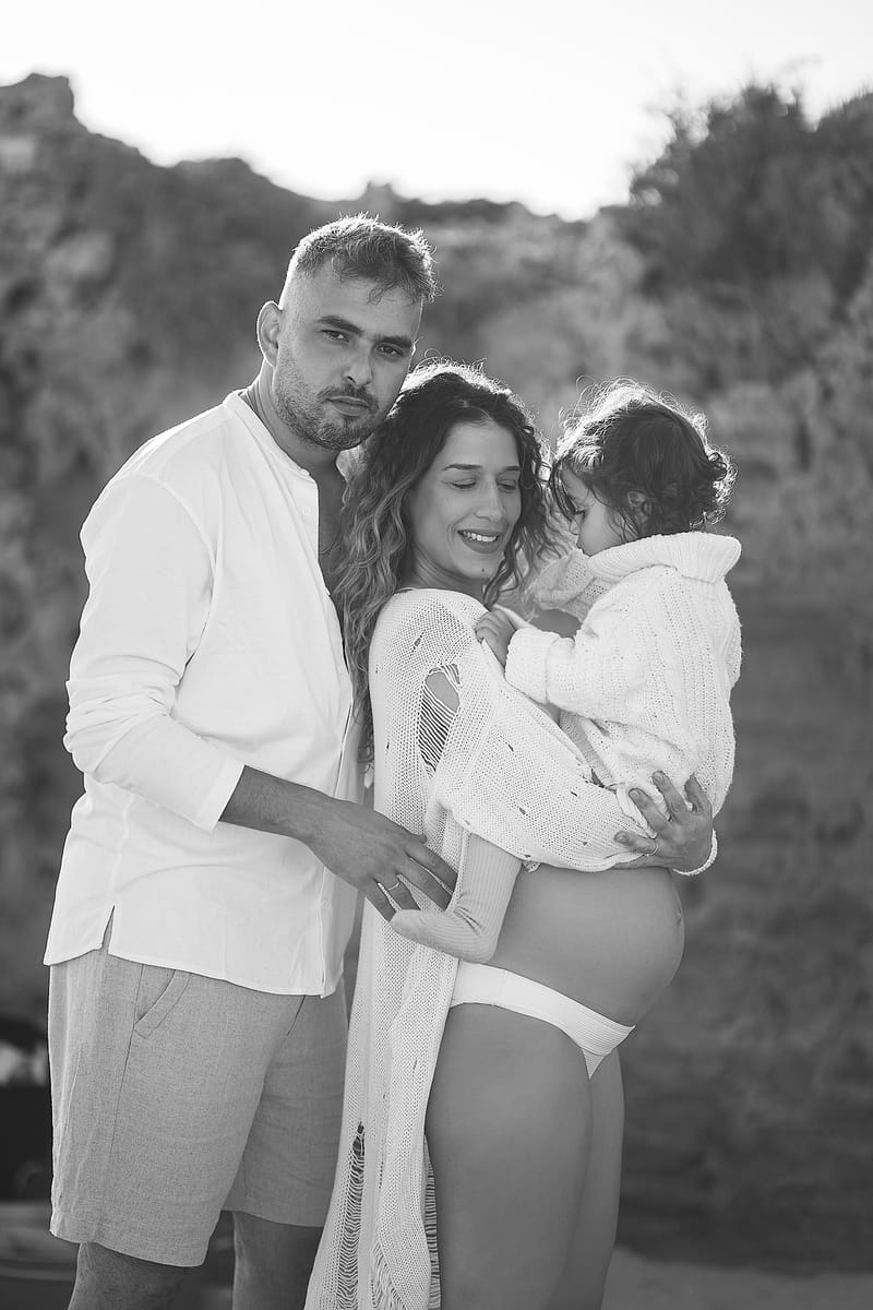 צילומי משפחה בים | צילומי הריון בים | צילומי גיל שנה בים