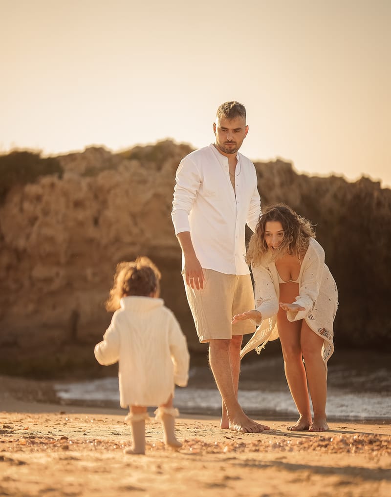 צילומי משפחה בים | צילומי הריון בים | צילומי גיל שנה בים