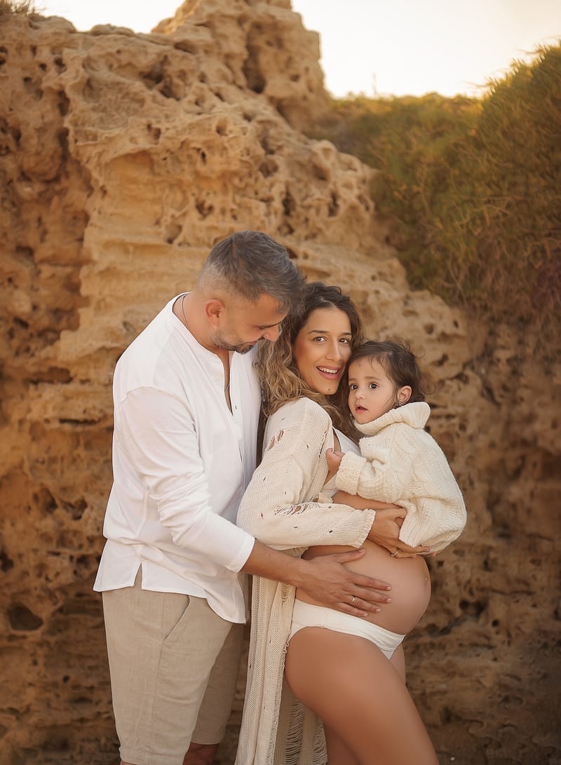 צילומי משפחה בים | צילומי הריון בים | צילומי גיל שנה בים