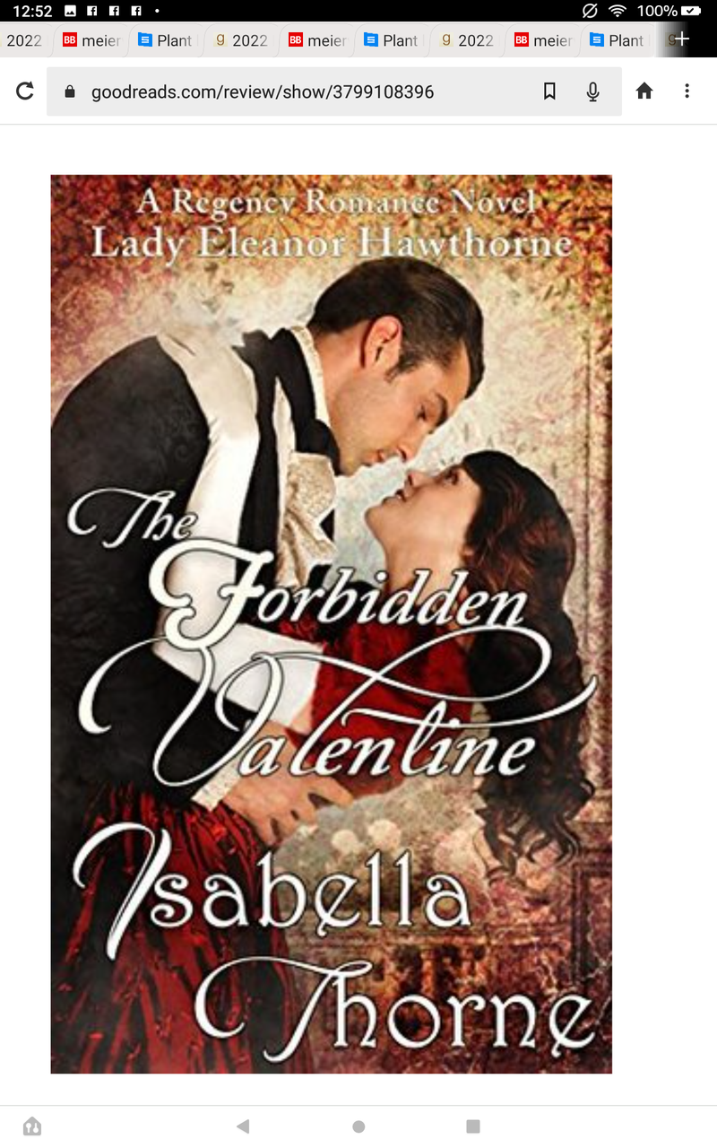 The Forbidden Valentine by Isabella Thorne (a recency romance novel, Lady Eleanor Hawthorne)