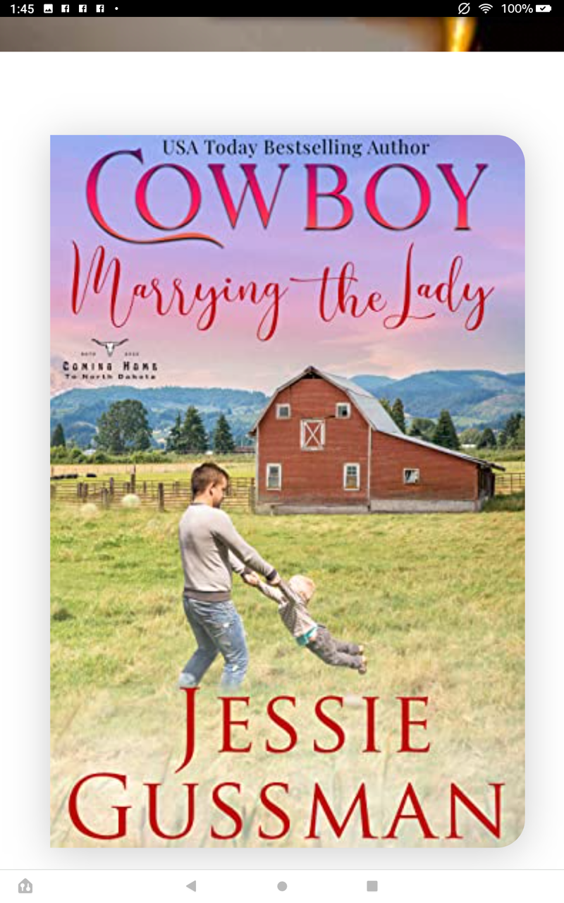 Cowboy Marrying the Lady by Jessie Gussman (coming home to North Dakota western sweet romance#12)