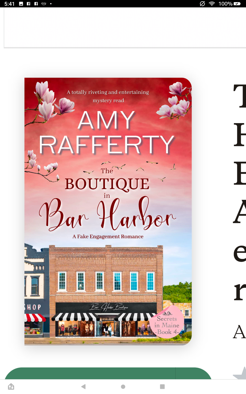 The Boutique in Bar Harbor by Amy  Rafferty  (A fake engagement romance, secrets in Maine book 4)