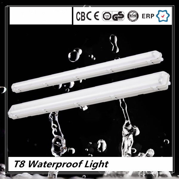 Saba T8 IP65 LED Fluorescent Glass Light Fitting (Integrated)