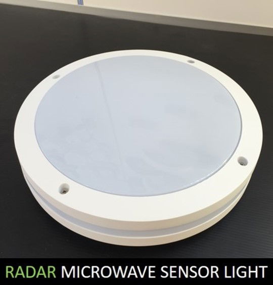 Saba Japan Radar Microwave Sensor Auto Reset Dimming IP54 Surface Mounted Ceiling Wall Light